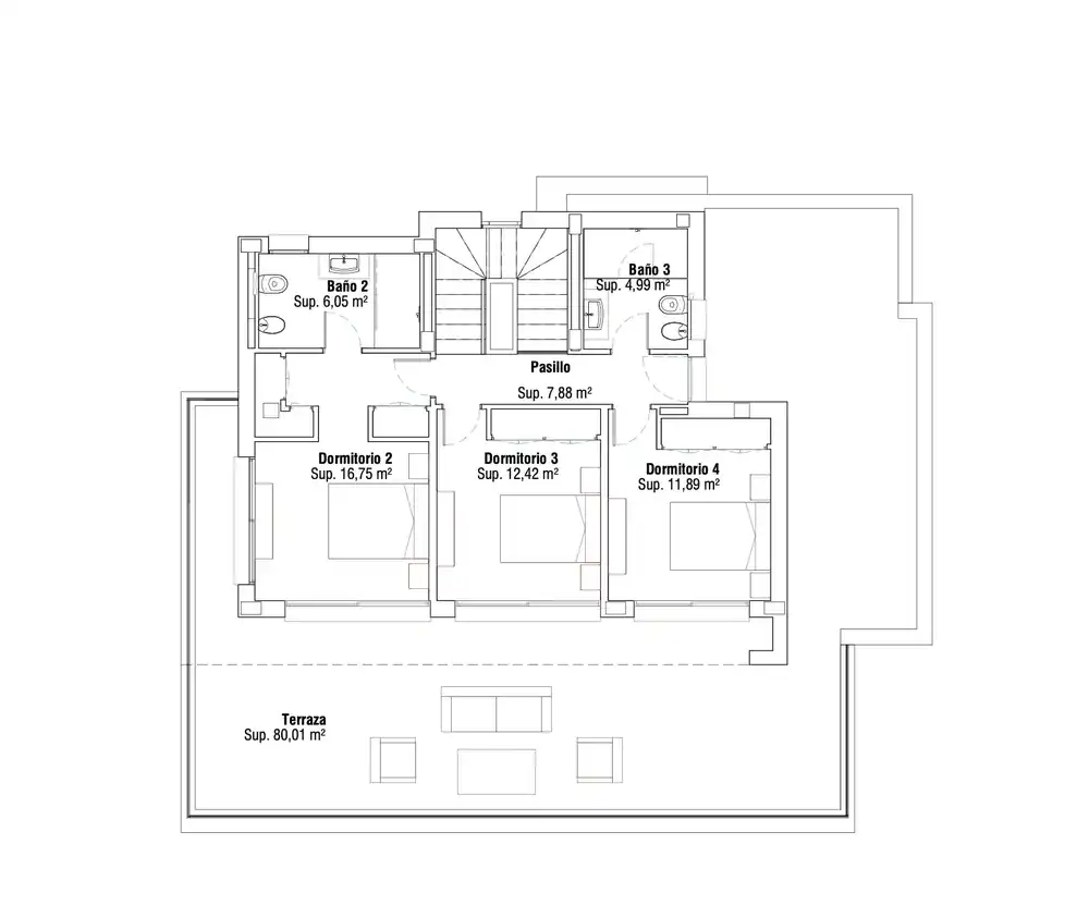 La Finca de Marbella — upper floor plan